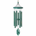 Carillon éolien 75 cm en métal vert pour jardin suspendu décoratif