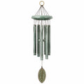Carillon à vent en céramique vert sauge 75 cm pour jardin et balcon
