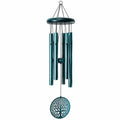 Carillon à vent 85 cm en aluminium bleu pétrole pour décoration intérieure et extérieure