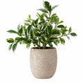 Plante artificielle en pot 120 cm feuillage vert crème décorative intérieure